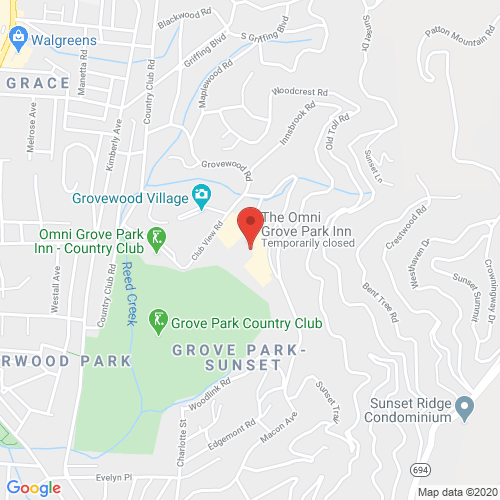 Map of area surrounding The Omni Grove Park Inn